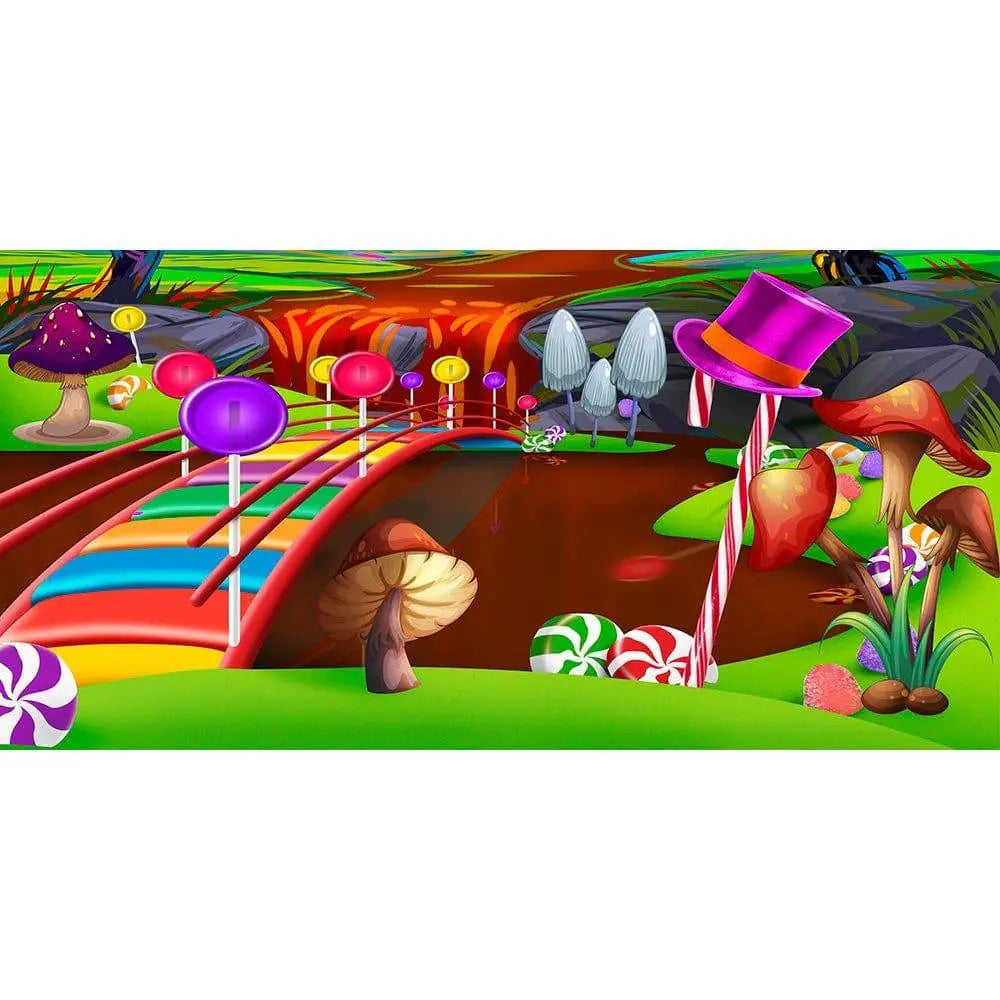 Wonka Candyland Backdrop Photo Backdrop, Backgrounds or Banners - Pro 20 x 10