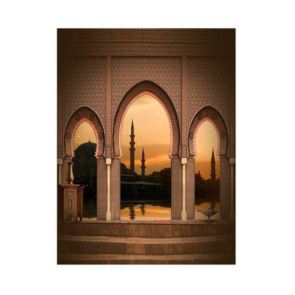 Arabian Nights Arches Balcony Photo Backdrop - Basic 5.5  x 6.5  
