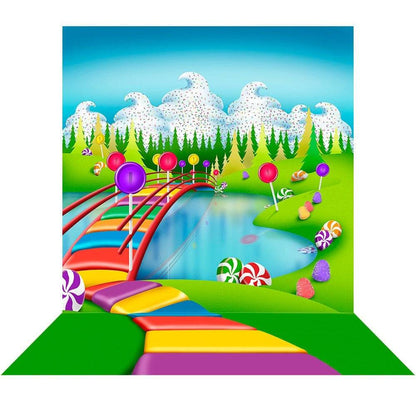 Candy Land In Spring Photo Backdrop - Pro 9  x 16  