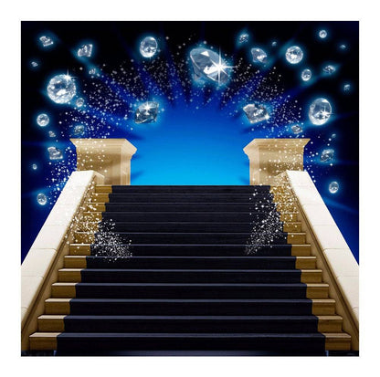 Blue Diamond Staircase Photo Backdrop - Pro 8  x 8  
