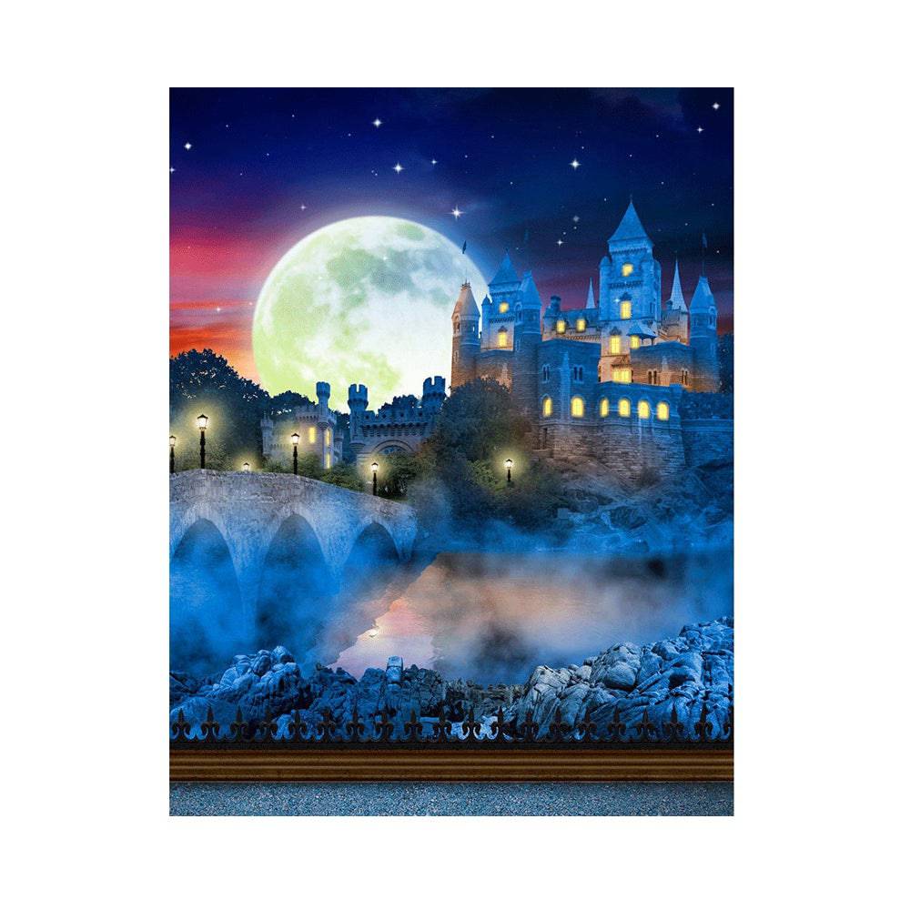 Colorful Enchanted Kingdom Castle Photo Backdrop - Basic 5.5  x 6.5  