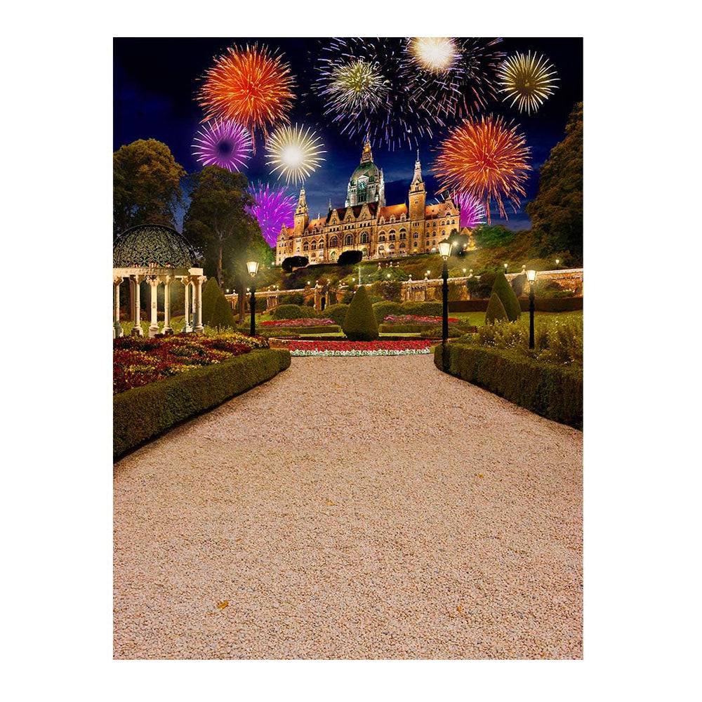 Great Gatsby Garden and Fireworks Photo Backdrop - Basic 6  x 8  