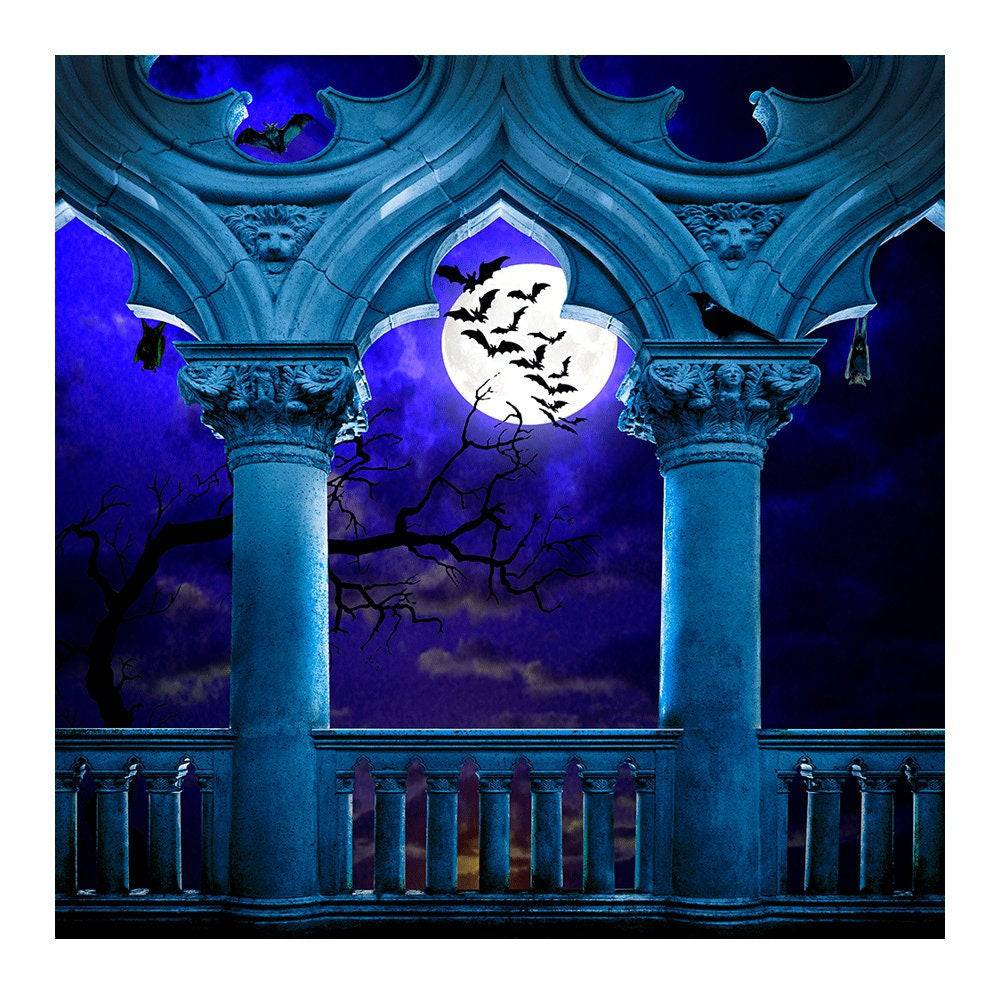 Halloween Party Full Moon Photography Background - Basic 8  x 8  