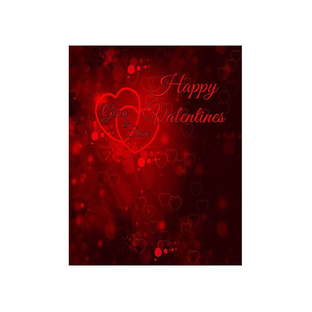 Valentine's Day Day Red Hearts Photography Background - Basic 4.4  x 5  