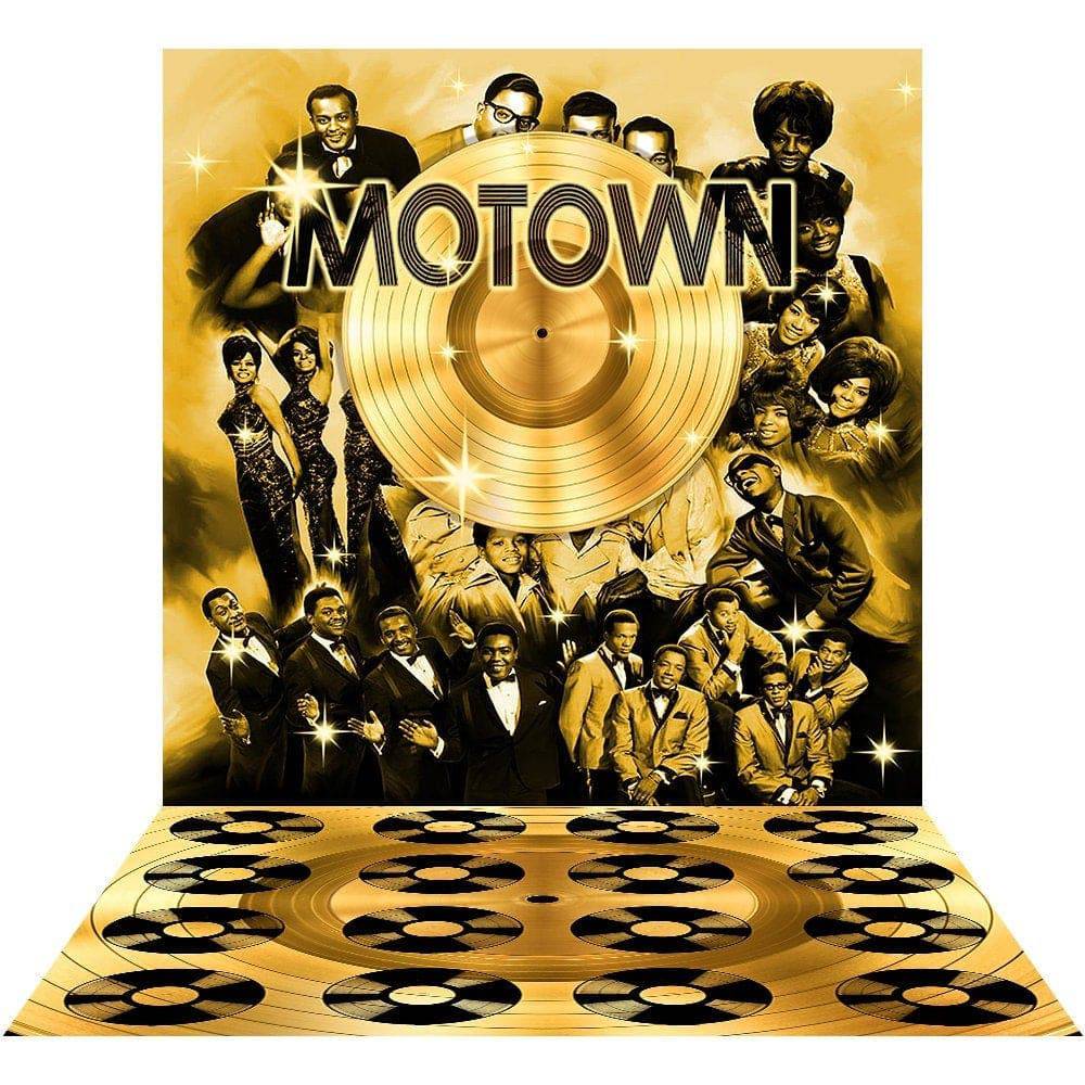 Motown Gold Photo Backdrop Banner - Basic 8  x 16  