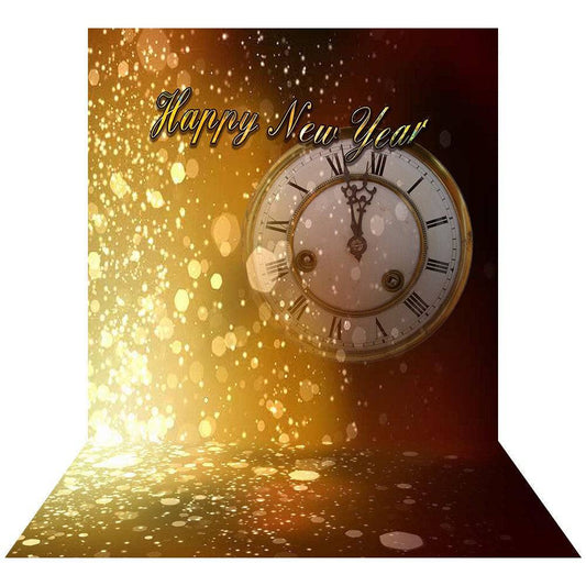 New Year's Eve Clock Photo Backdrop - Basic 8  x 16  