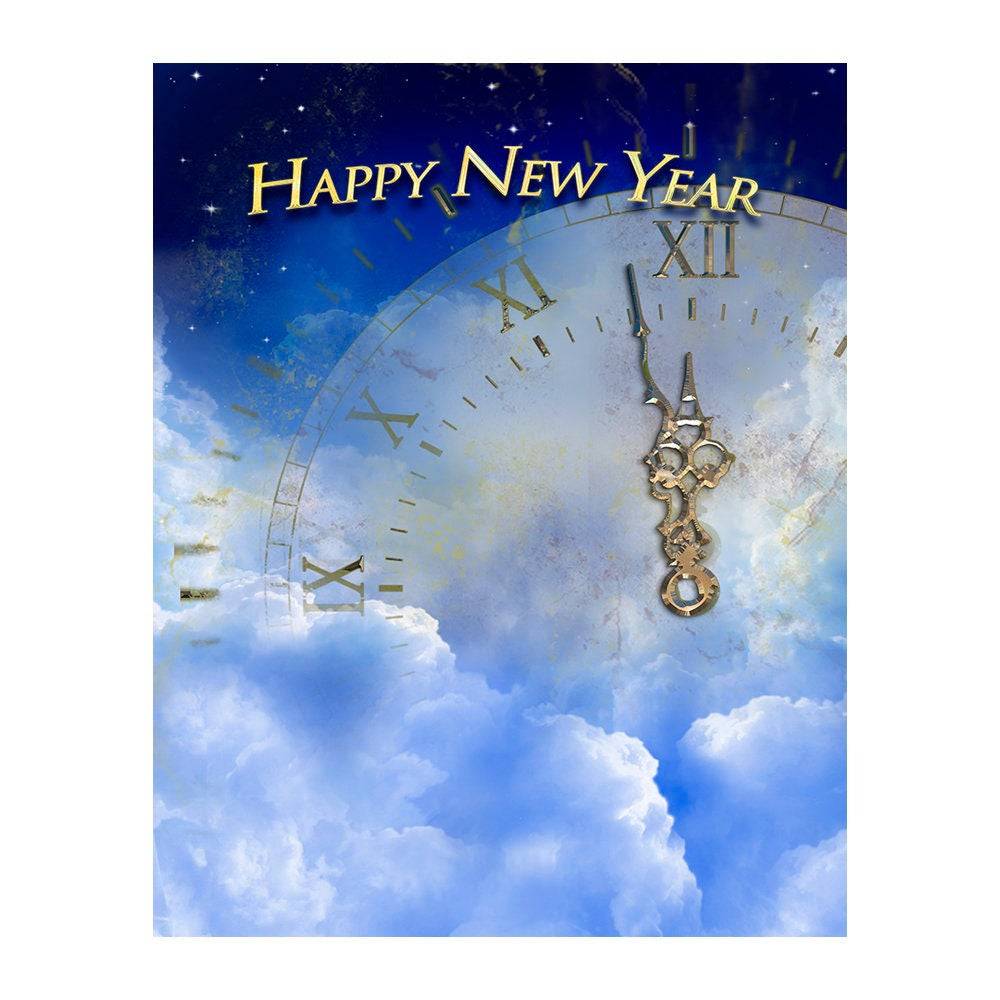 Chimes Of Time New Year's Photo Backdrop - Pro 8  x 10  