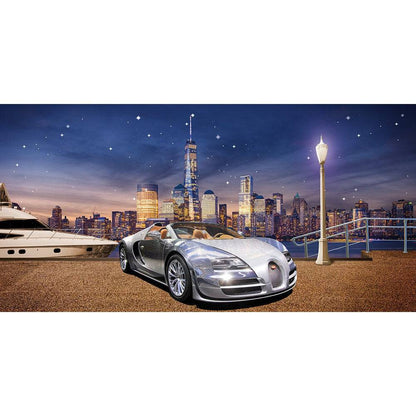 New York City Bugatti Car Photo Backdrop - Basic 16  x 8  