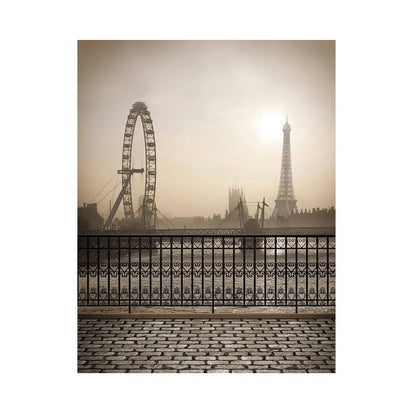 Foggy Sepia Paris Photo Backdrop - Basic 5.5  x 6.5  