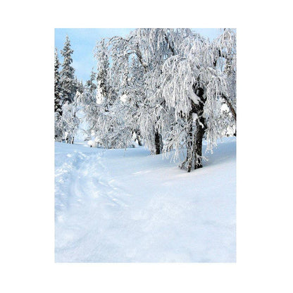 Winter Snow Day Photography Backdrop - Basic 5.5  x 6.5  