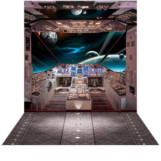 Star Wars Spaceship Bridge Photography Backdrop - Basic 8  x 16  
