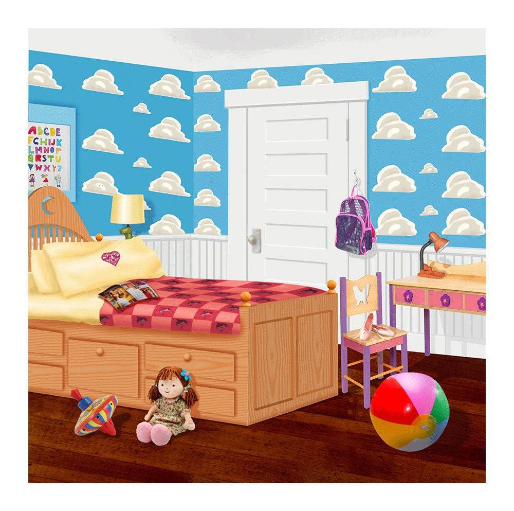 Toy Story Girls Bedroom Backdrop, Backgrounds Banners - Pro 8  x 8  