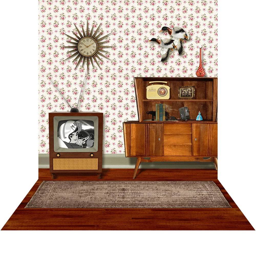 1950s Retro Fabric Backdrop Background