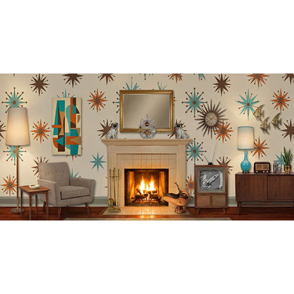 50s Home Decor, Retro, Wide Fabric Backdrop