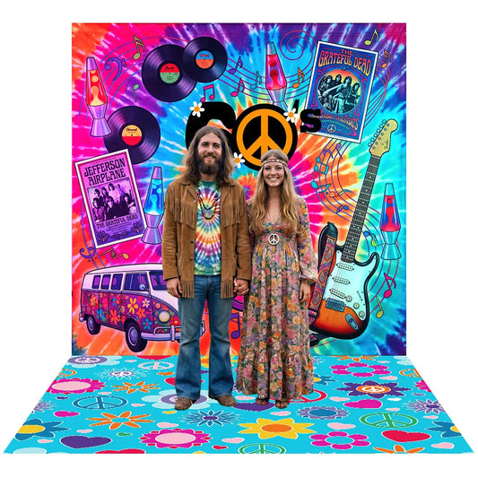 60s Retro Backdrop: Disco Birthday Party Fabric Background Alba Backgrounds