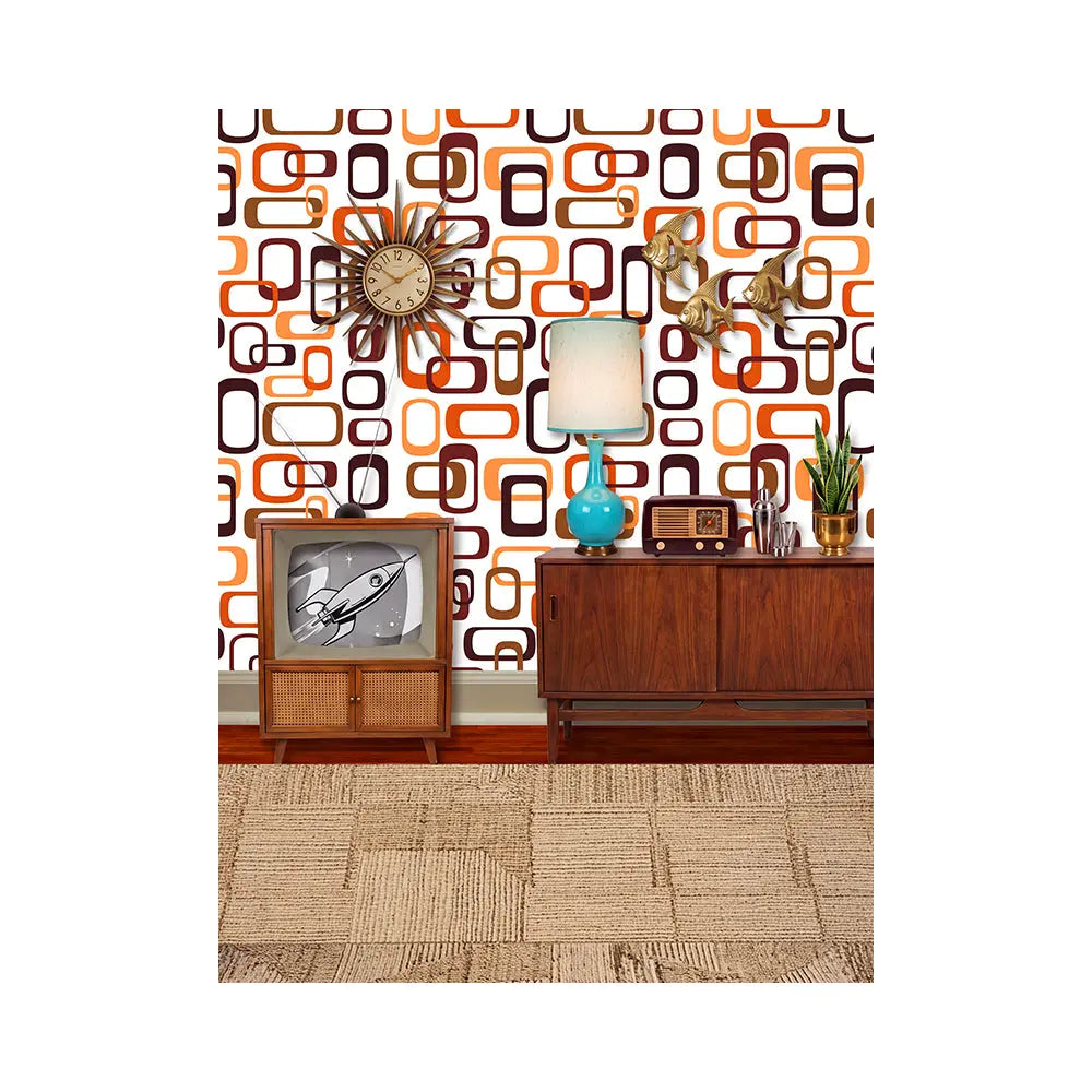 60s Home Decor Backdrop: Retro Birthday Party Fabric Background Alba Backgrounds