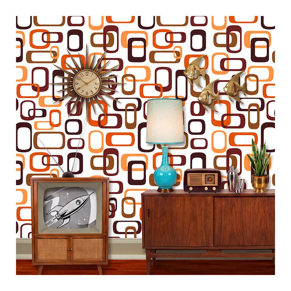 60s Home Decor Backdrop: Retro Birthday Party Fabric Background Alba Backgrounds