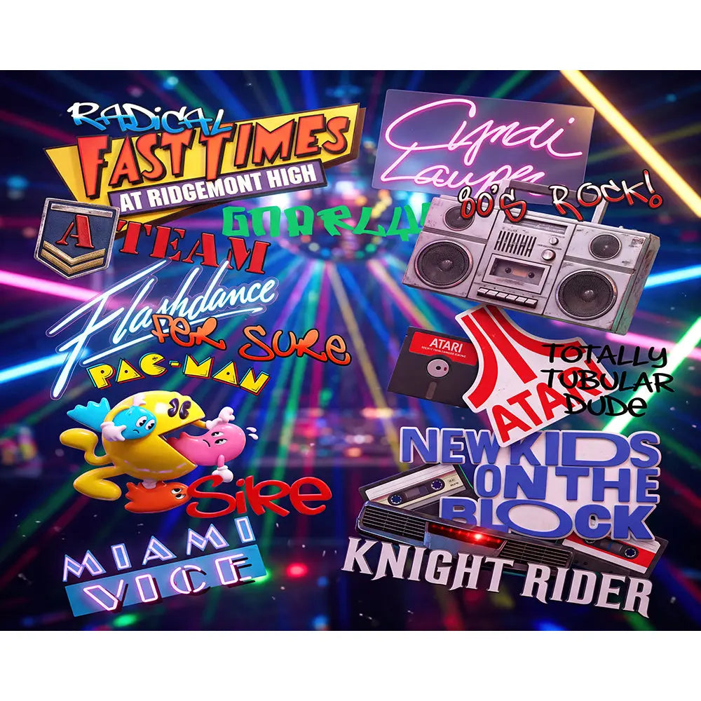 80s Retro Backdrop: Disco Birthday Party Fabric Background Alba Backgrounds