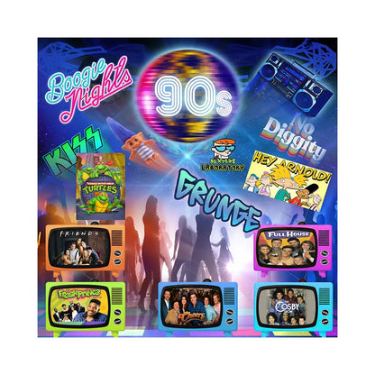 90s Retro Backdrop: Disco Birthday Party Fabric Background Alba Backgrounds