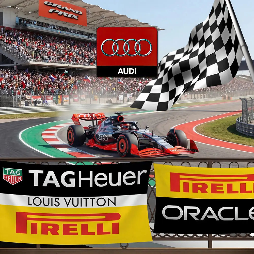 Formula 1 Backdrops, Choose your Team, Grand Prix Racing Fabric Party Decor Alba Backgrounds