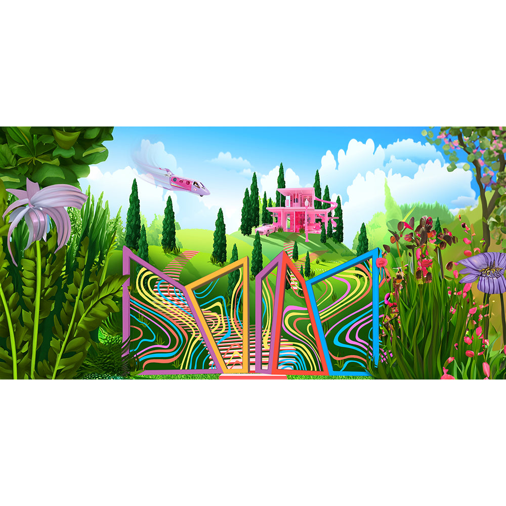 Barbie World, Wide Fabric Backdrop