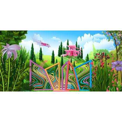 Barbie World, Wide Fabric Backdrop