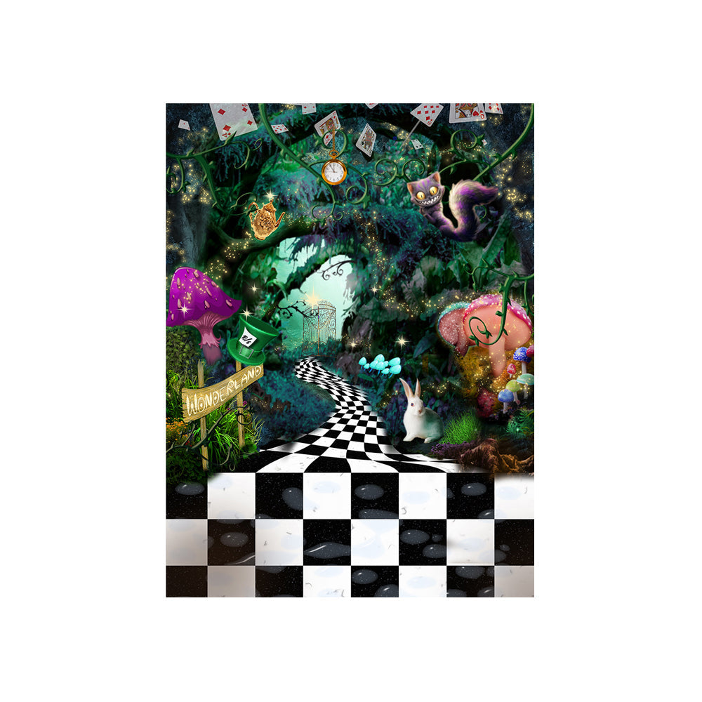 Alice In Wonderland Magical Adventure Photo Backdrop