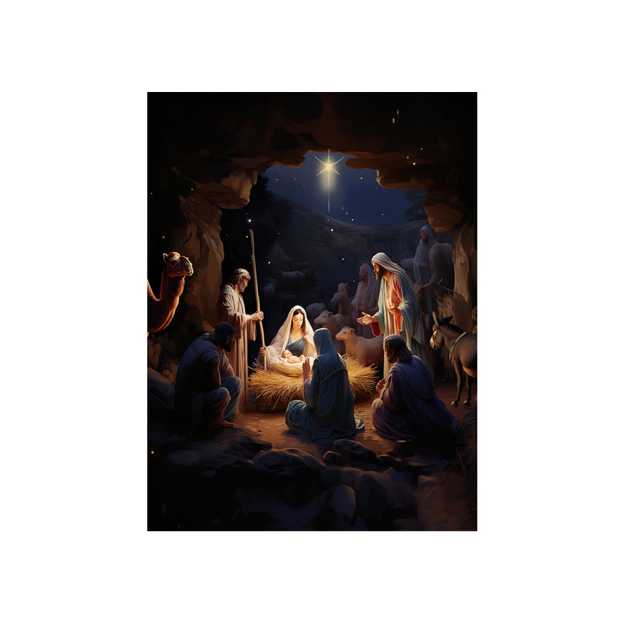 Nativity Scene Photo Backdrop Basic 4.4 x 5