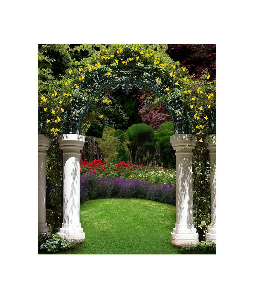 Garden Arch Lawn With Step Photography Backdrop