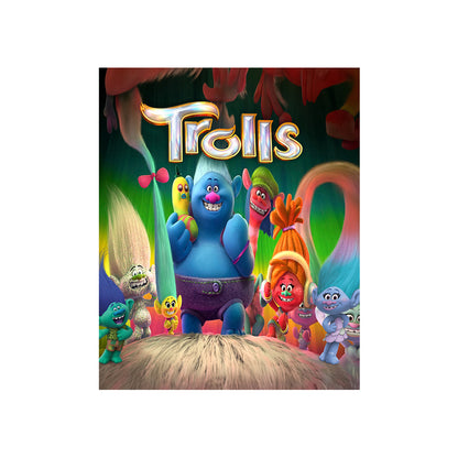 Trolls Band Together Party Photo Backdrop 4.4x5