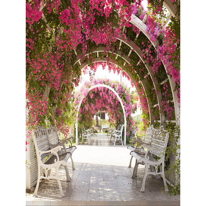 Petal Pink Wedding Archway Photo Backdrop