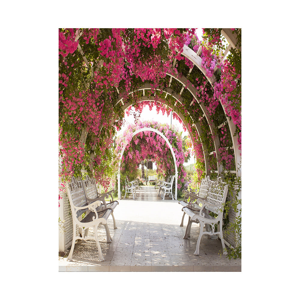 Petal Pink Wedding Archway Photo Backdrop