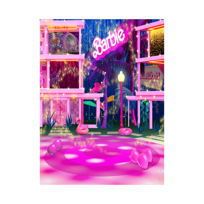 Barbie Doll Dance Floor Photo Backdrop