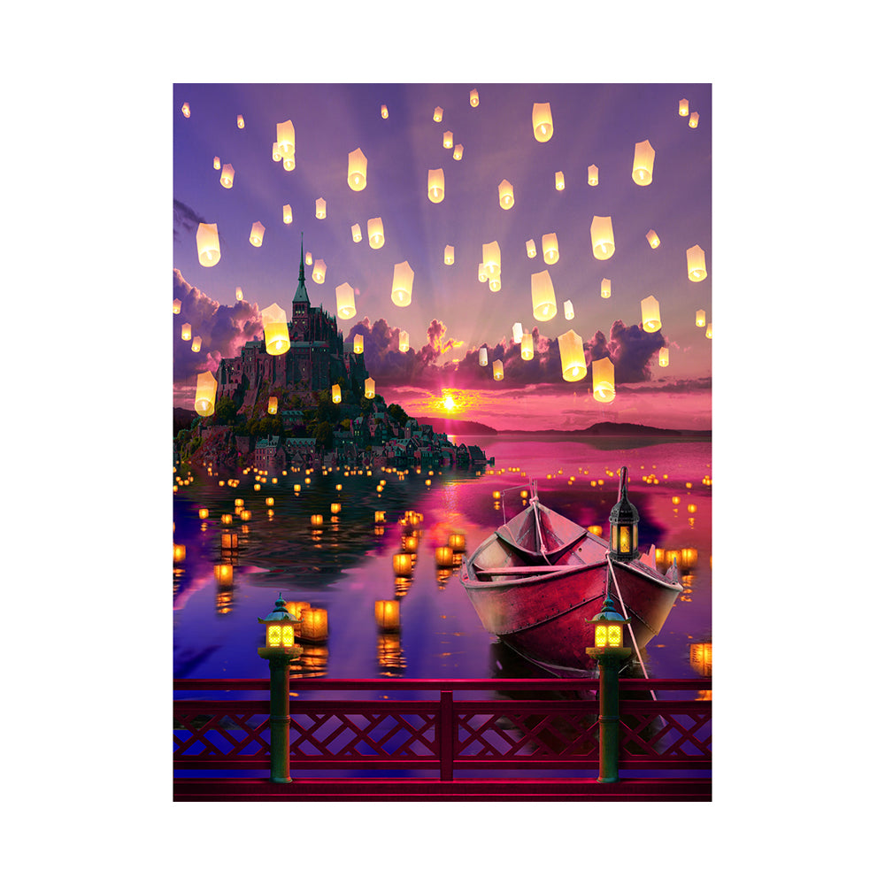 Floating Chinese Lanterns Photo Backdrop 5.5 x 6.5