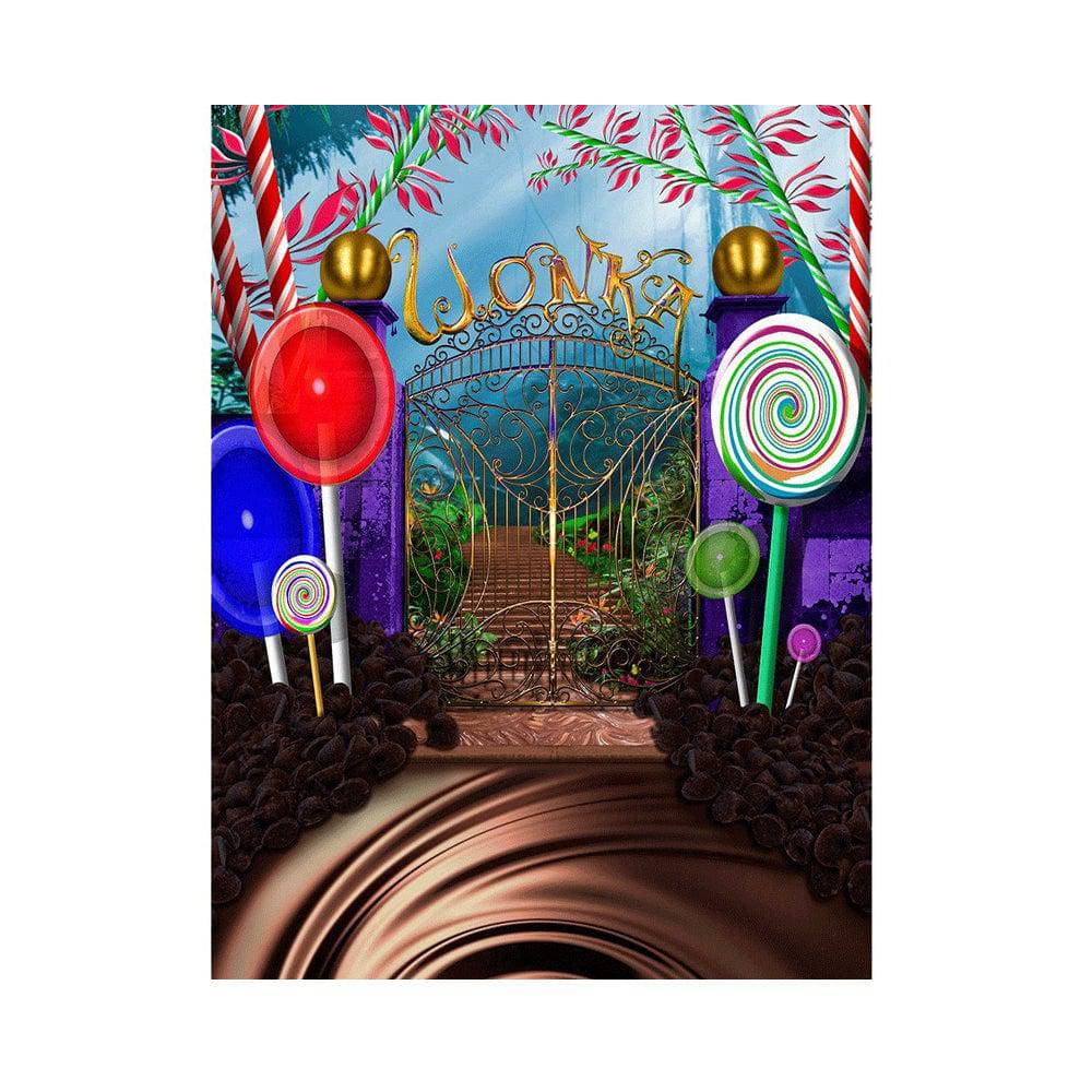 Willy Wonka Lollipop Photo Backdrop