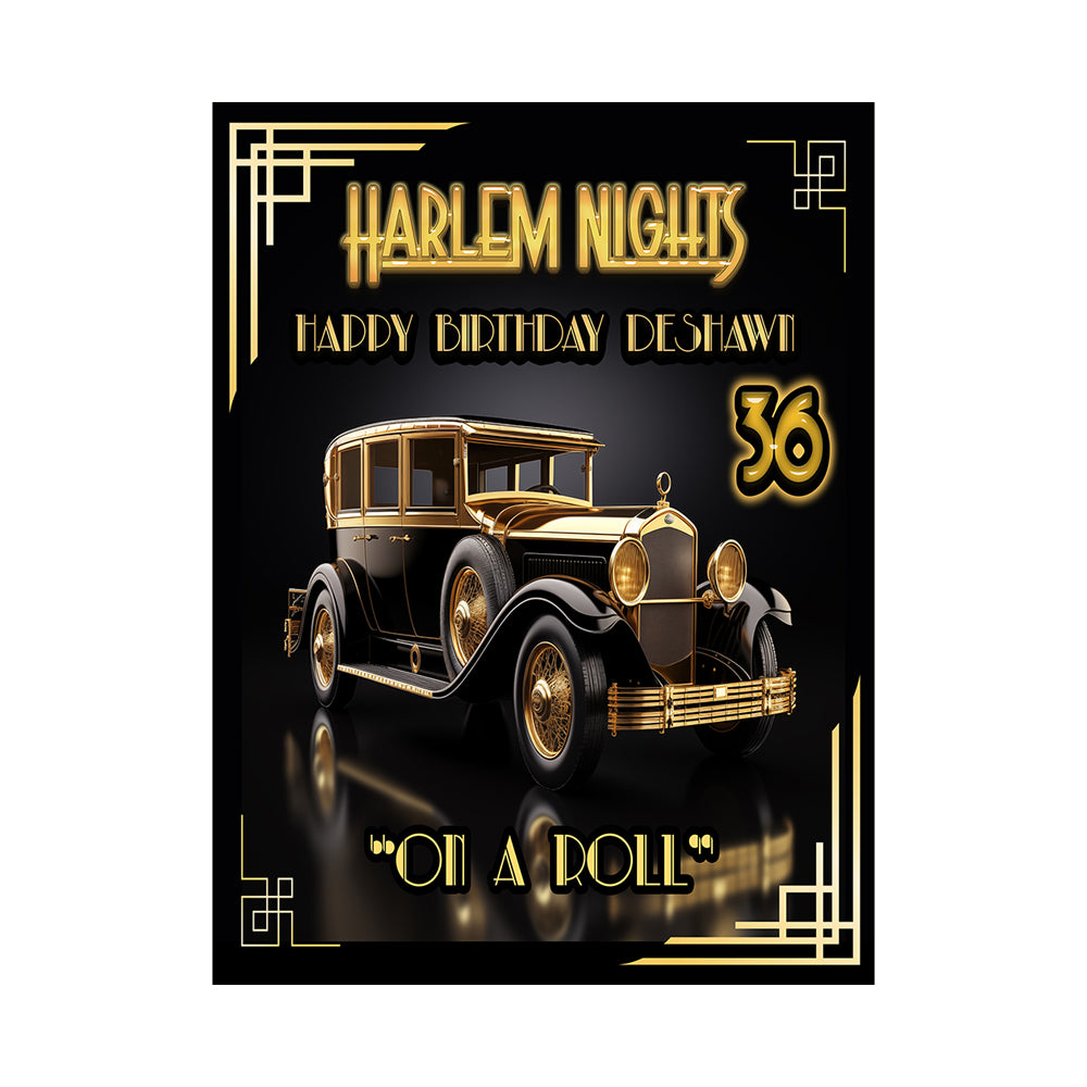 Harlem Nights Classic Theme Photo Backdrop Basic 5.5 x 6.5