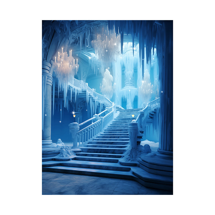 Elsa s Frozen Castle Stairs Photo Backdrop