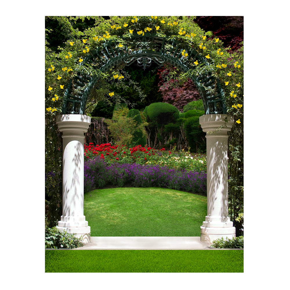 Garden Arch Lawn With Step Photography Backdrop