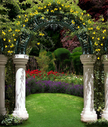 Garden Arch Lawn With Step Photography Backdrop