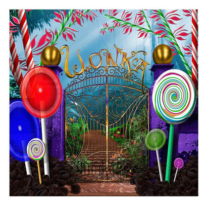 Willy Wonka Lollipop Photo Backdrop