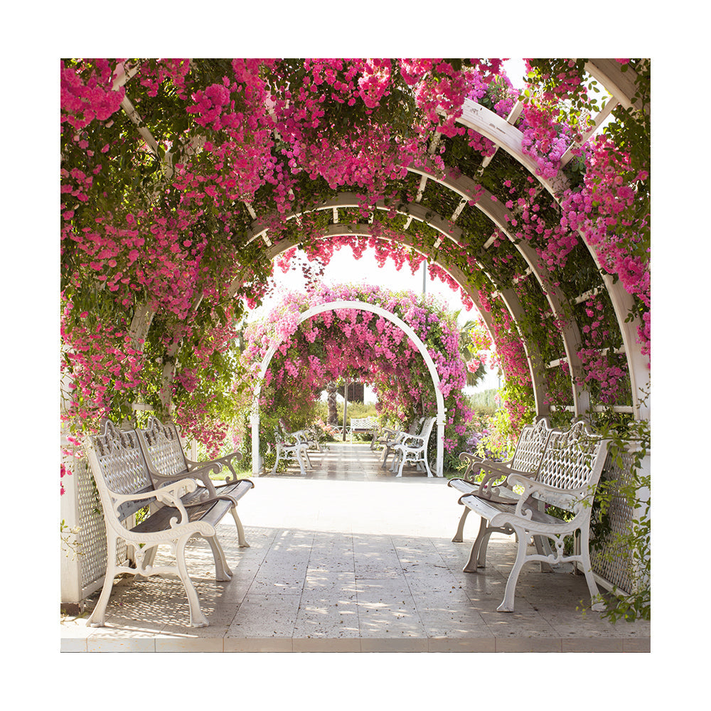 Petal Pink Wedding Archway Photo Backdrop