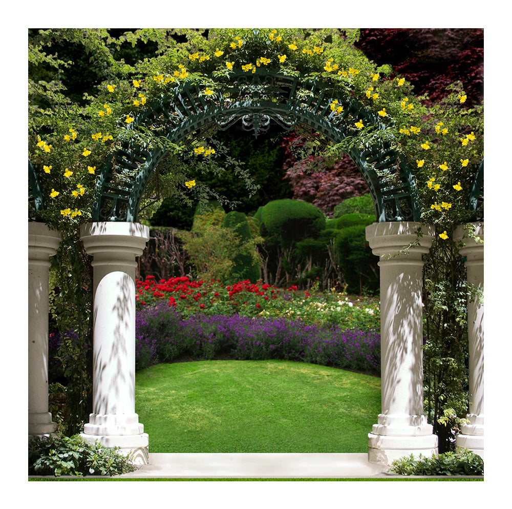 Garden Arch Lawn With Step Photography Backdrop