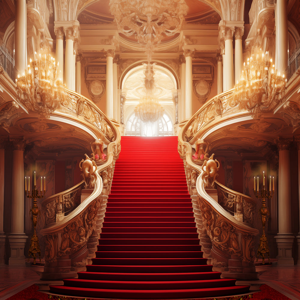 Exquisite Palace Staircase Backdrop 10x8