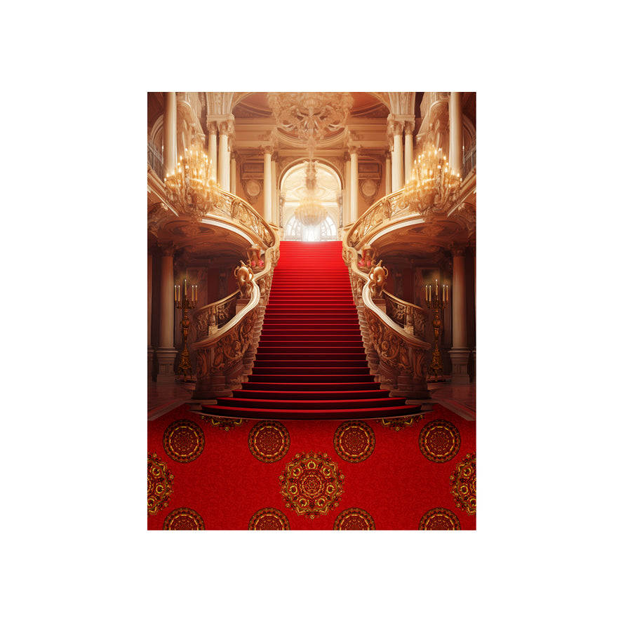 Exquisite Palace Staircase Backdrop 4.4x5