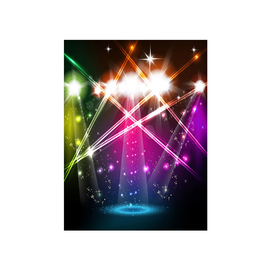 Disco Lights Party Backdrop Basic 4.4 x 5