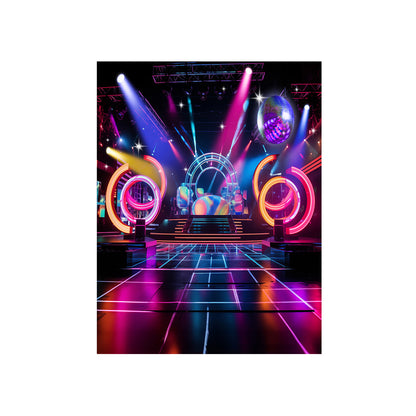 Disco Stage Party Photo Backdrop 4.4x5