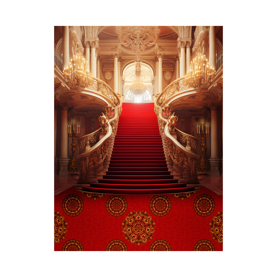 Exquisite Palace Staircase Backdrop 5.5x6.5