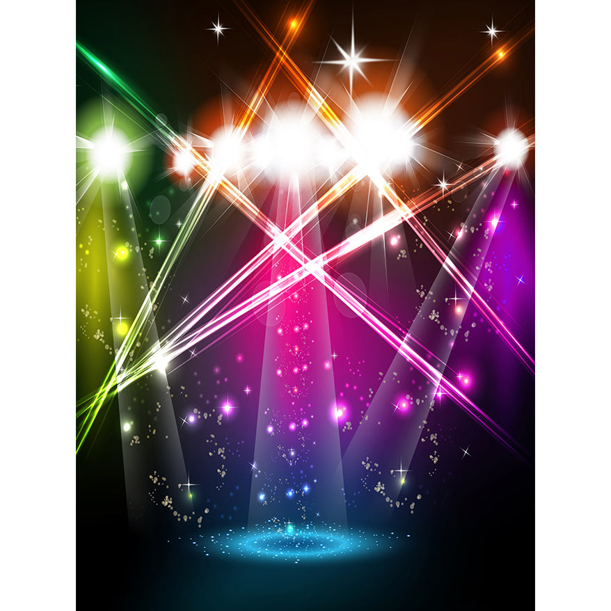 Disco Lights Party Backdrop Basic 8x10