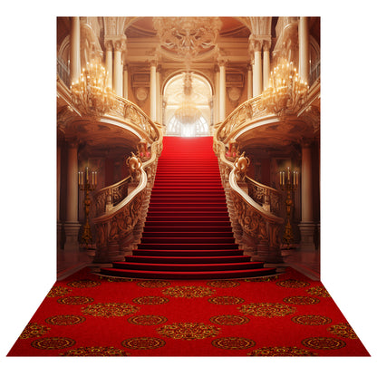 Exquisite Palace Staircase Backdrop 8x16