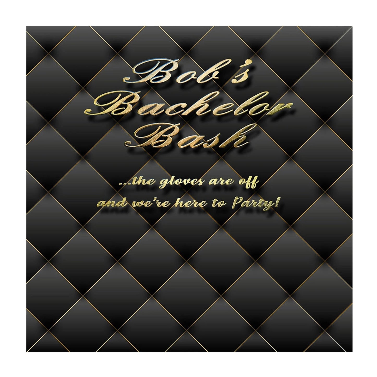 Gold Black Curtain Backdrop for Photography Background - Basic 8  x 8  